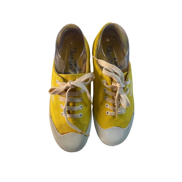 Skechers Cali Yellow White Sneakers Lace Up Comfort Shoes 36789 Women’s Size 7 - Picture 2 of 8